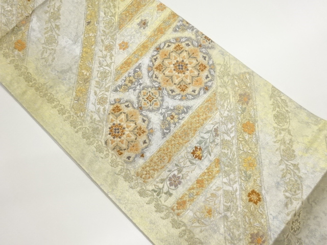 JAPANESE FUKURO OBI / WOVEN FLOWER CREST